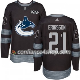 Adidas Maillot de Hockey Vancouver Canucks Loui Eriksson 21 1917-2017 100th Anniversary Noir Authentic - Homme